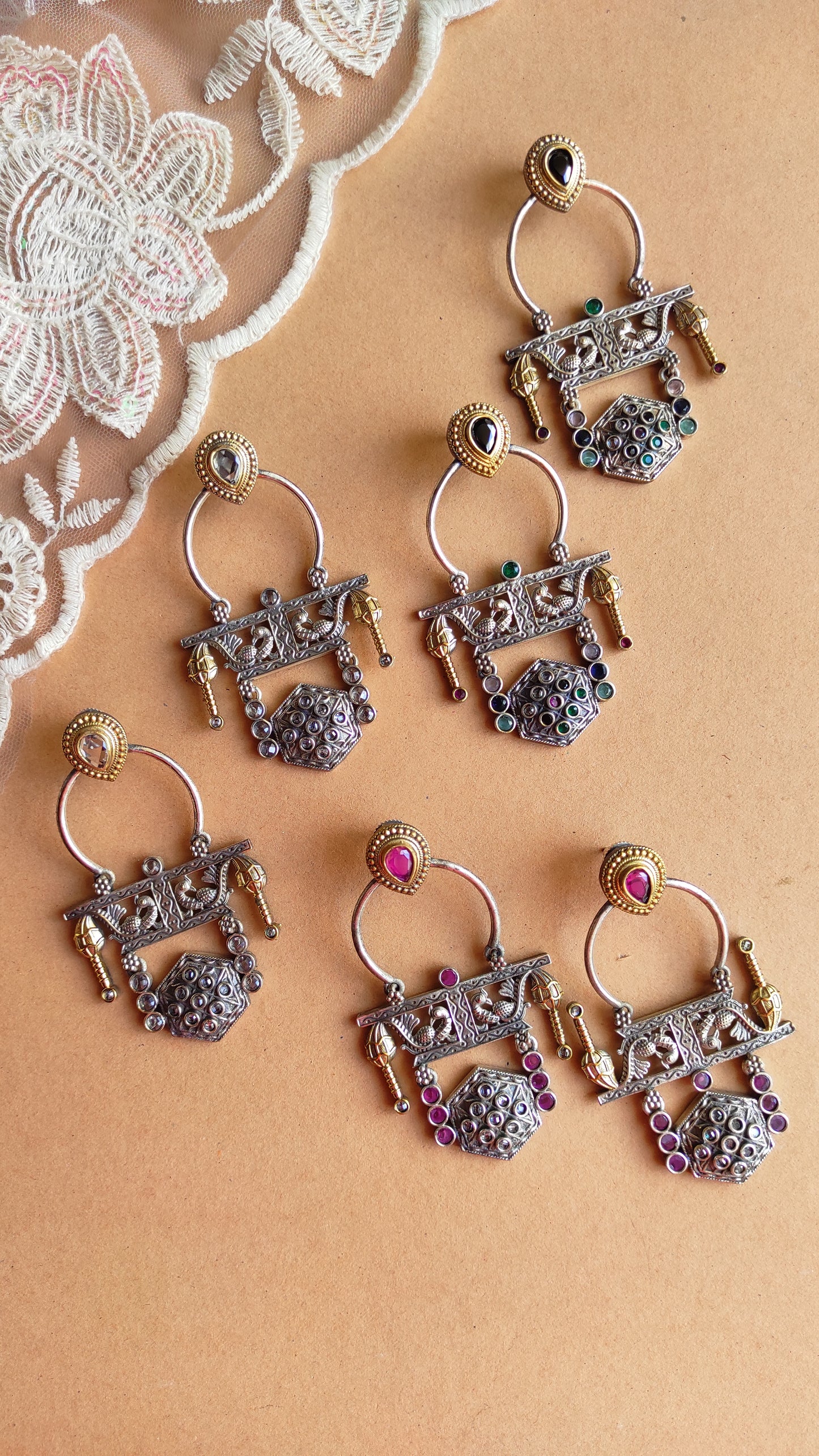 Rajvi dual tone earrings DTE3