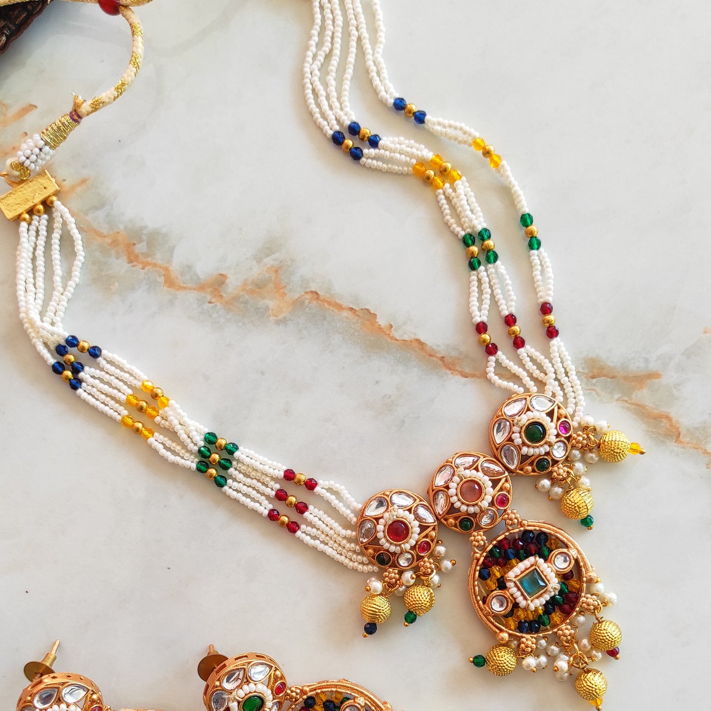 Gomti beaded necklace set