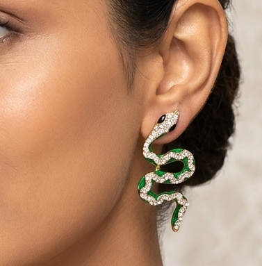 Quirky Snake Stud Earrings