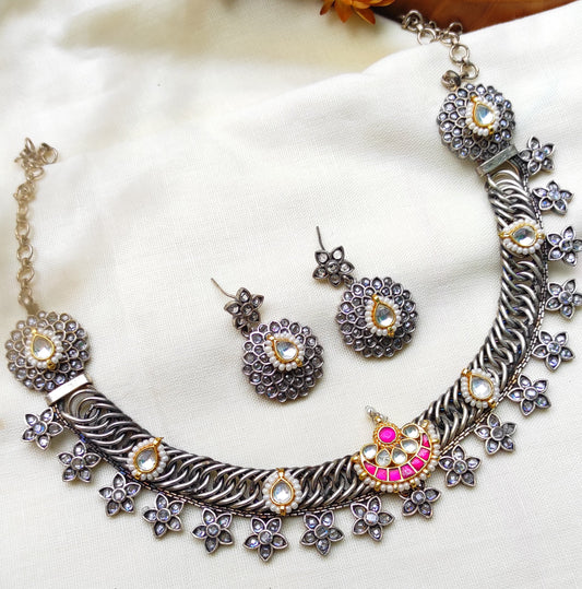 Ragini pachi kundan necklace
