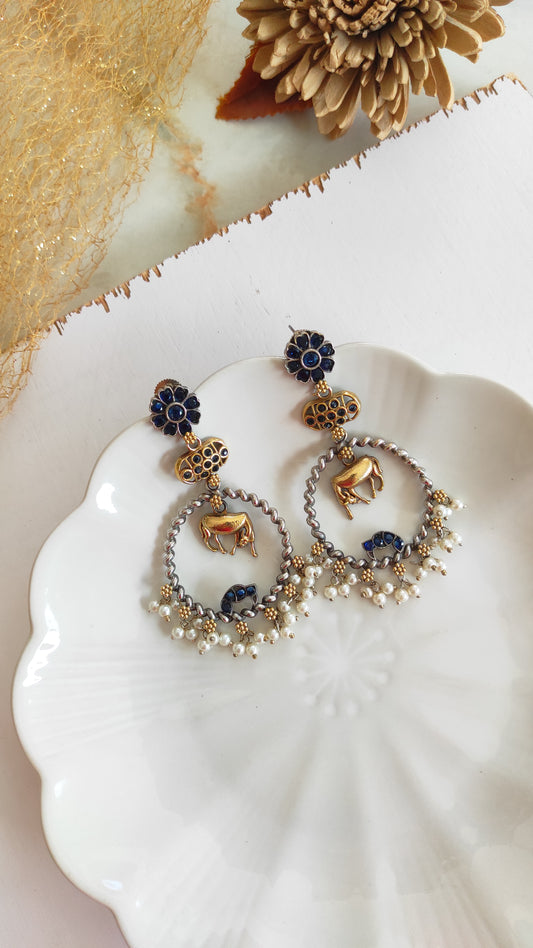 Gauri dualtone earrings