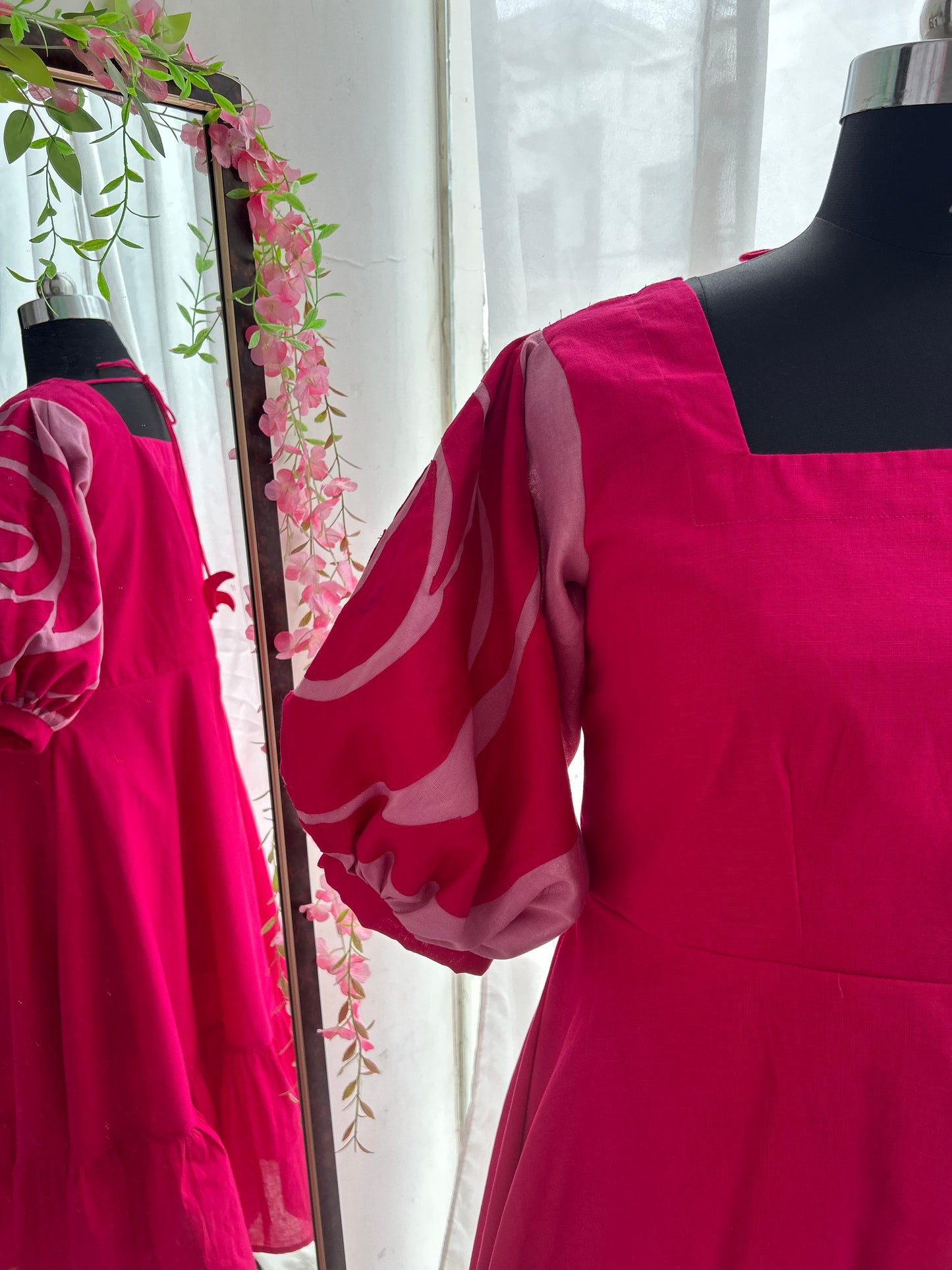 Pink Rosette Dress
