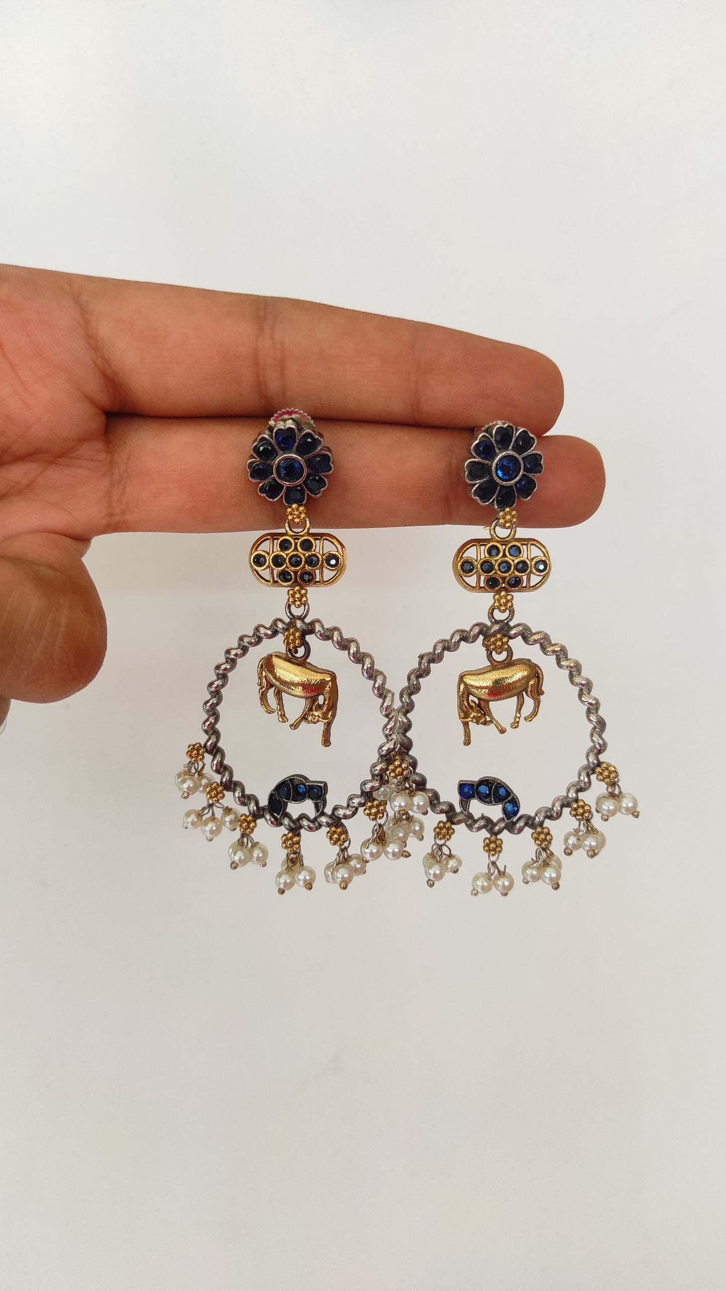 Gauri dualtone earrings
