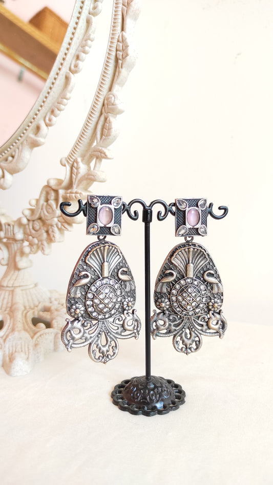 Sakhi silver lookalike earrings