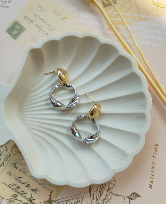 Korean Mila dualtone earrings