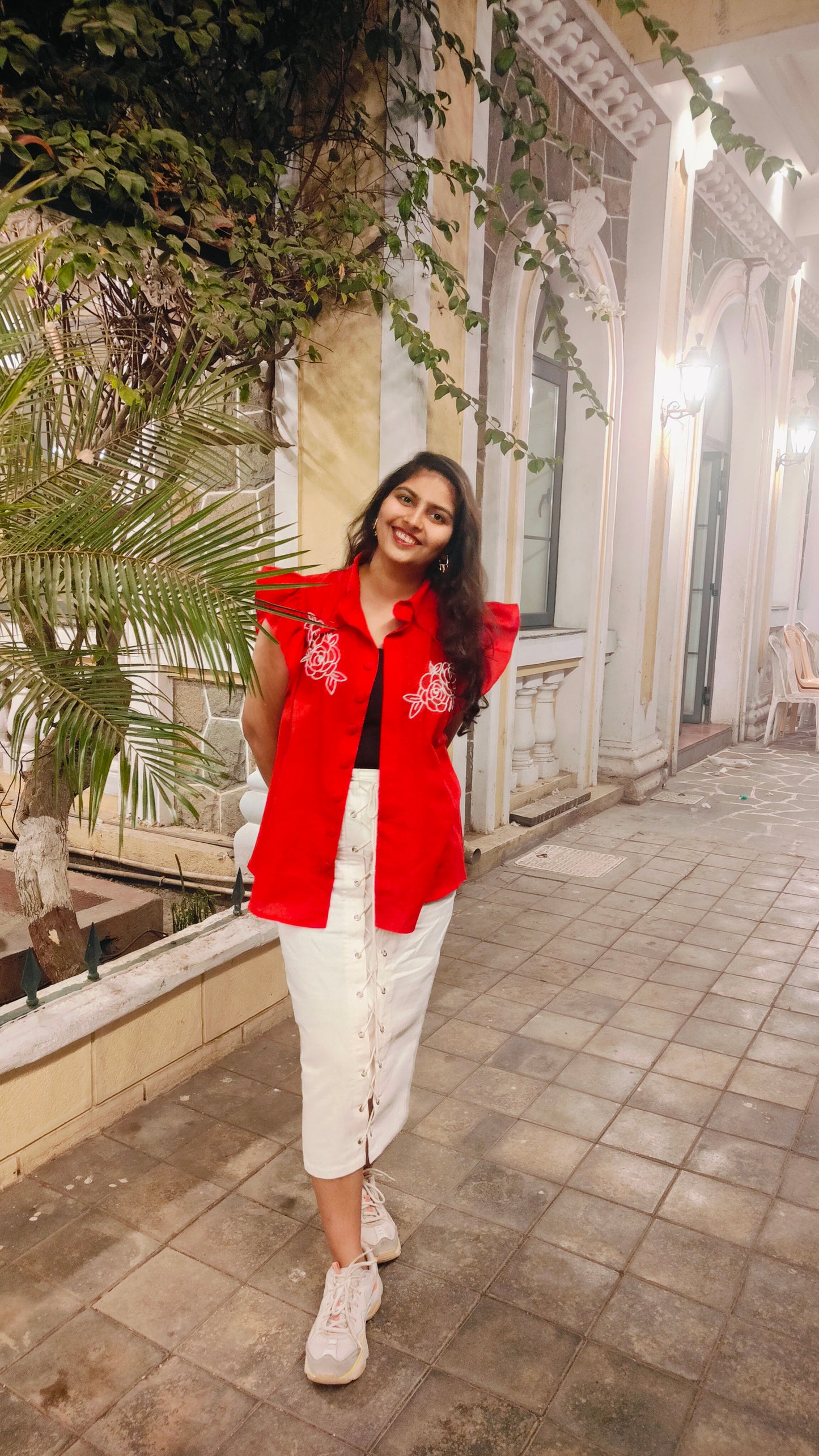 Red Embroidered Shirt