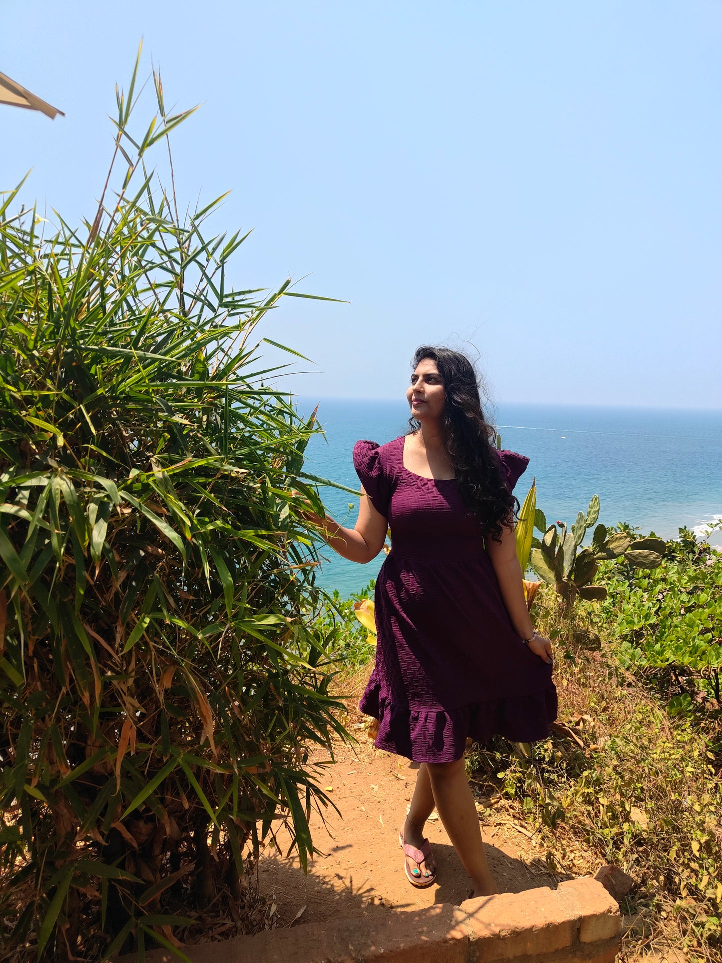 Purple Corset Back Dress