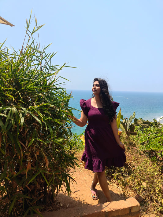 Purple Corset Back Dress