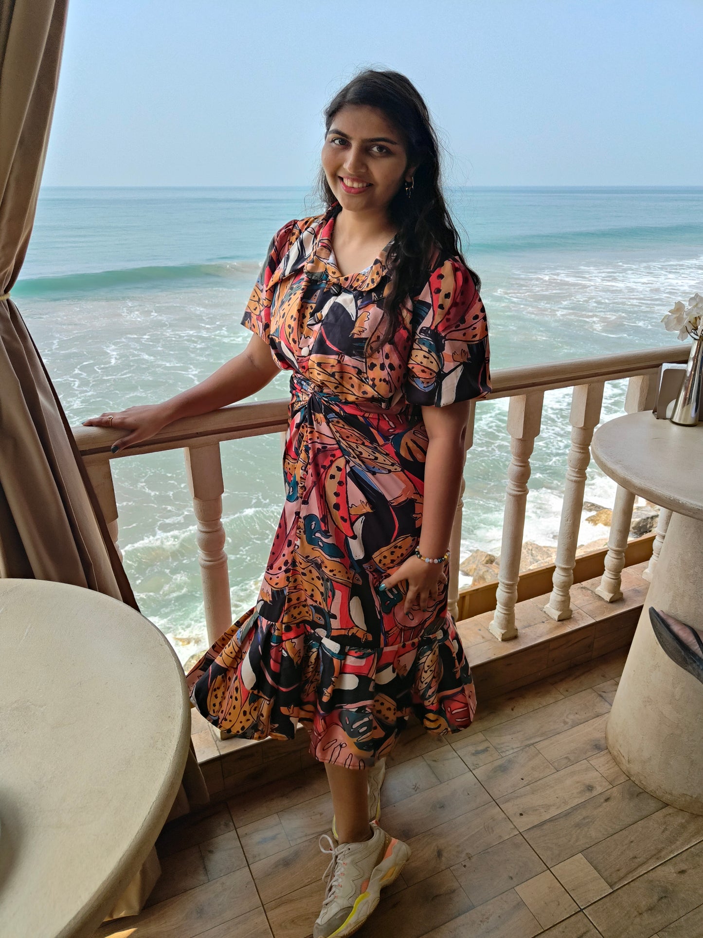 Tropical Black Skirt Set