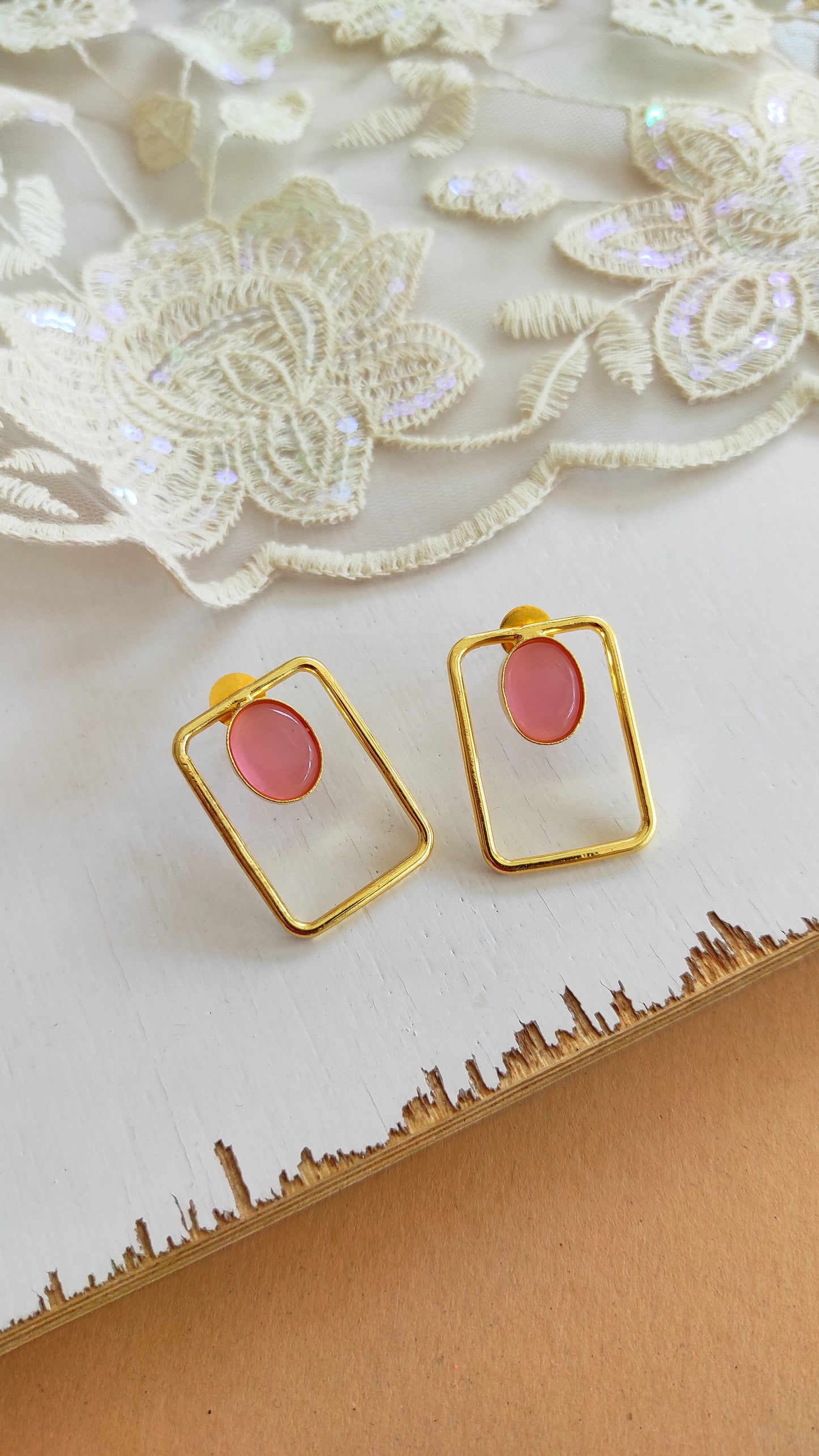 Rectangle stone studs