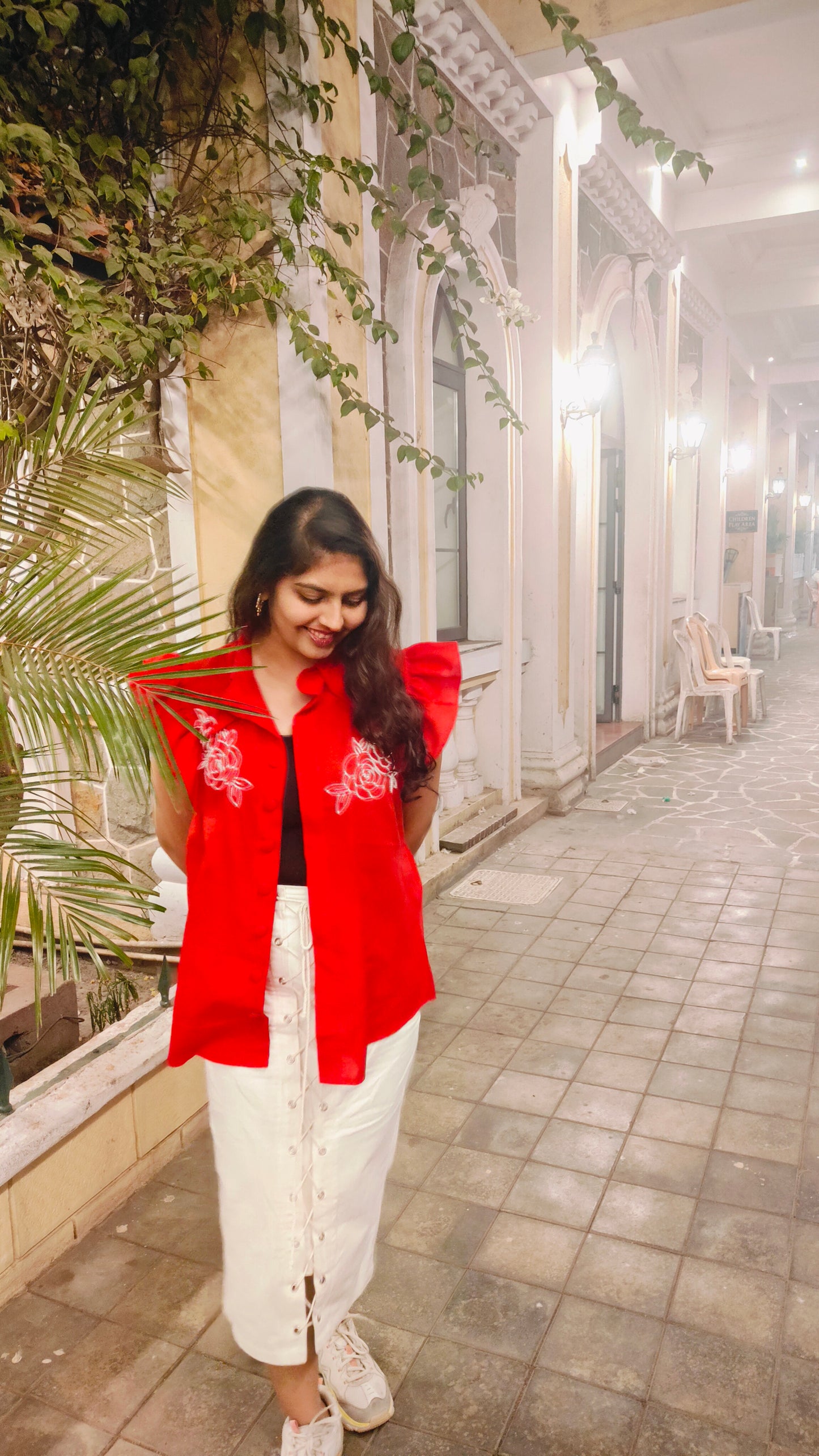 Red Embroidered Shirt