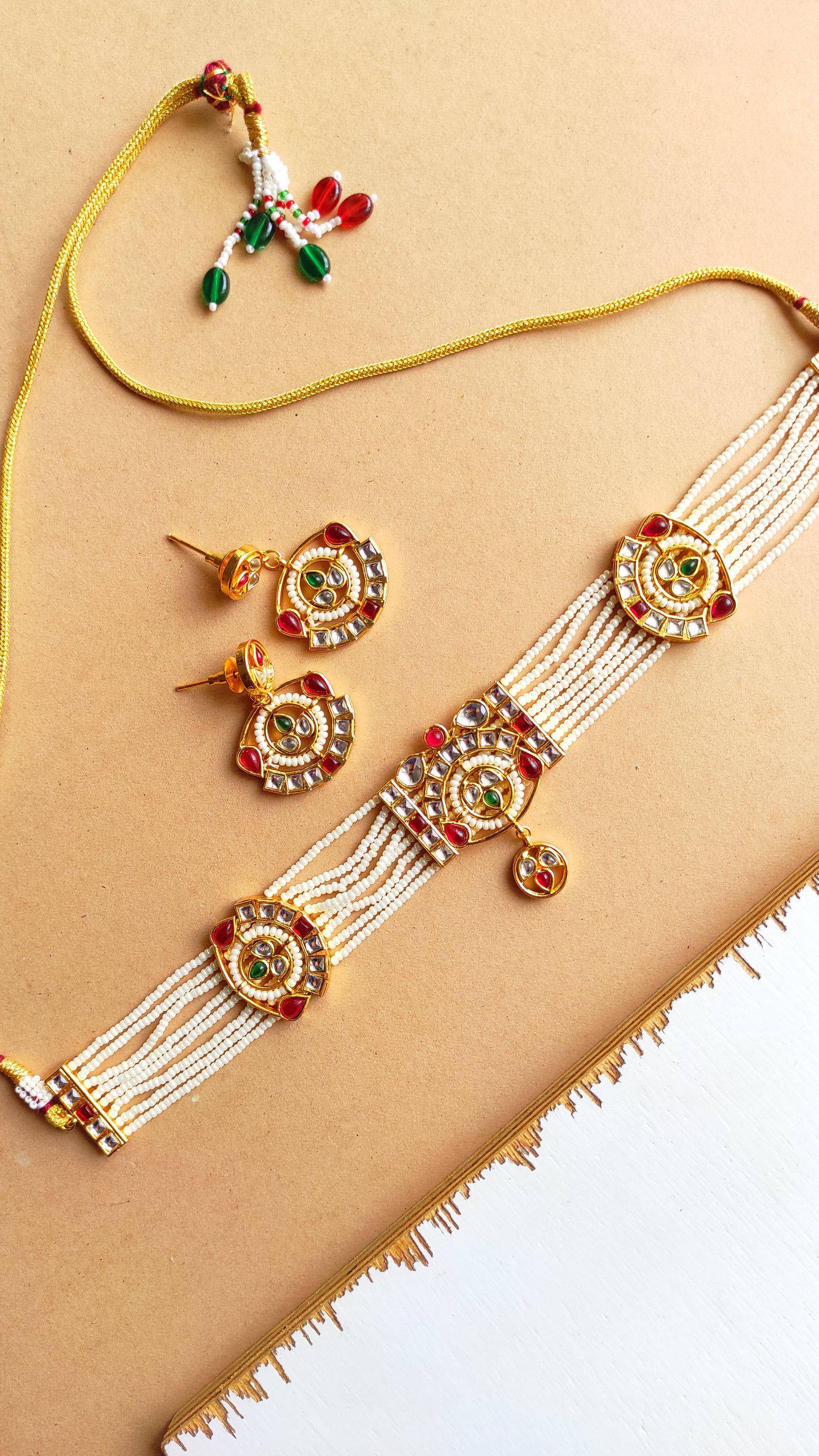 Handcrafted kundan choker set