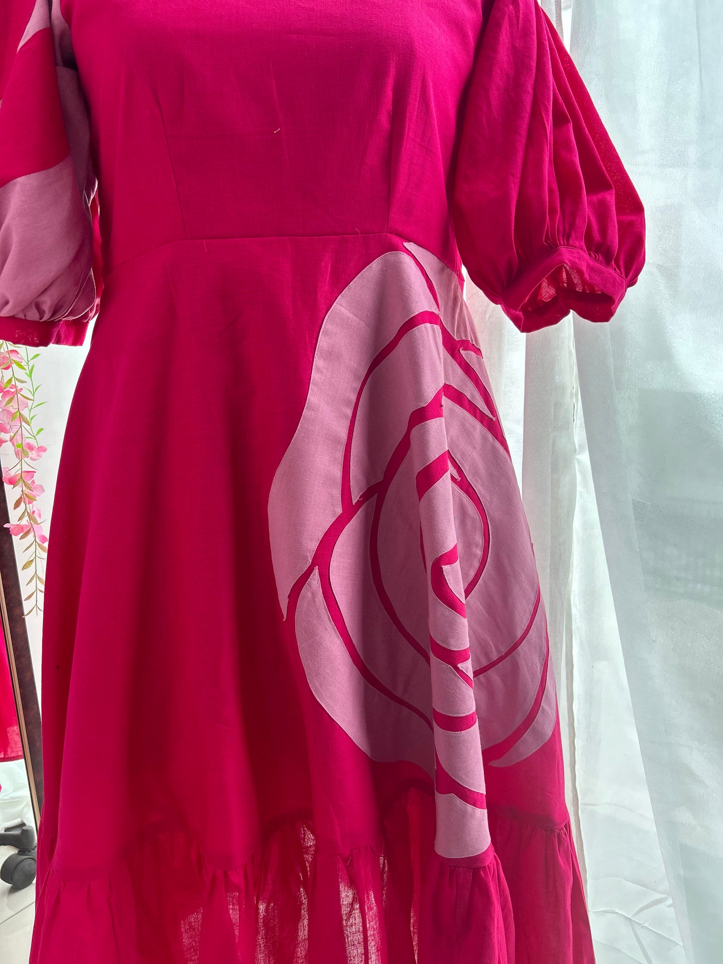 Pink Rosette Dress