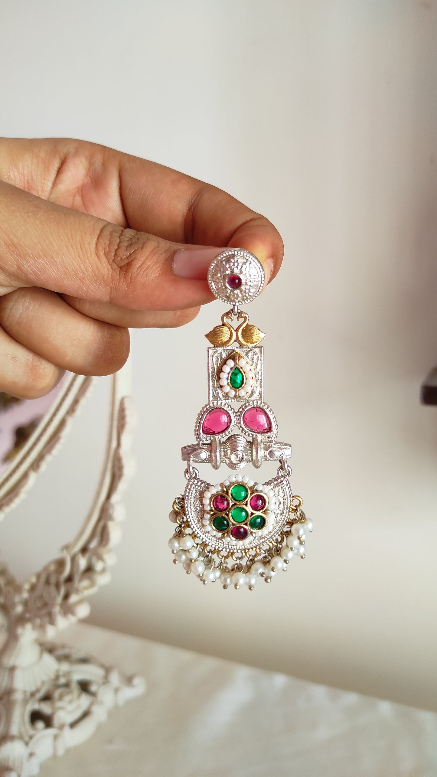 Pragya dualtone earrings