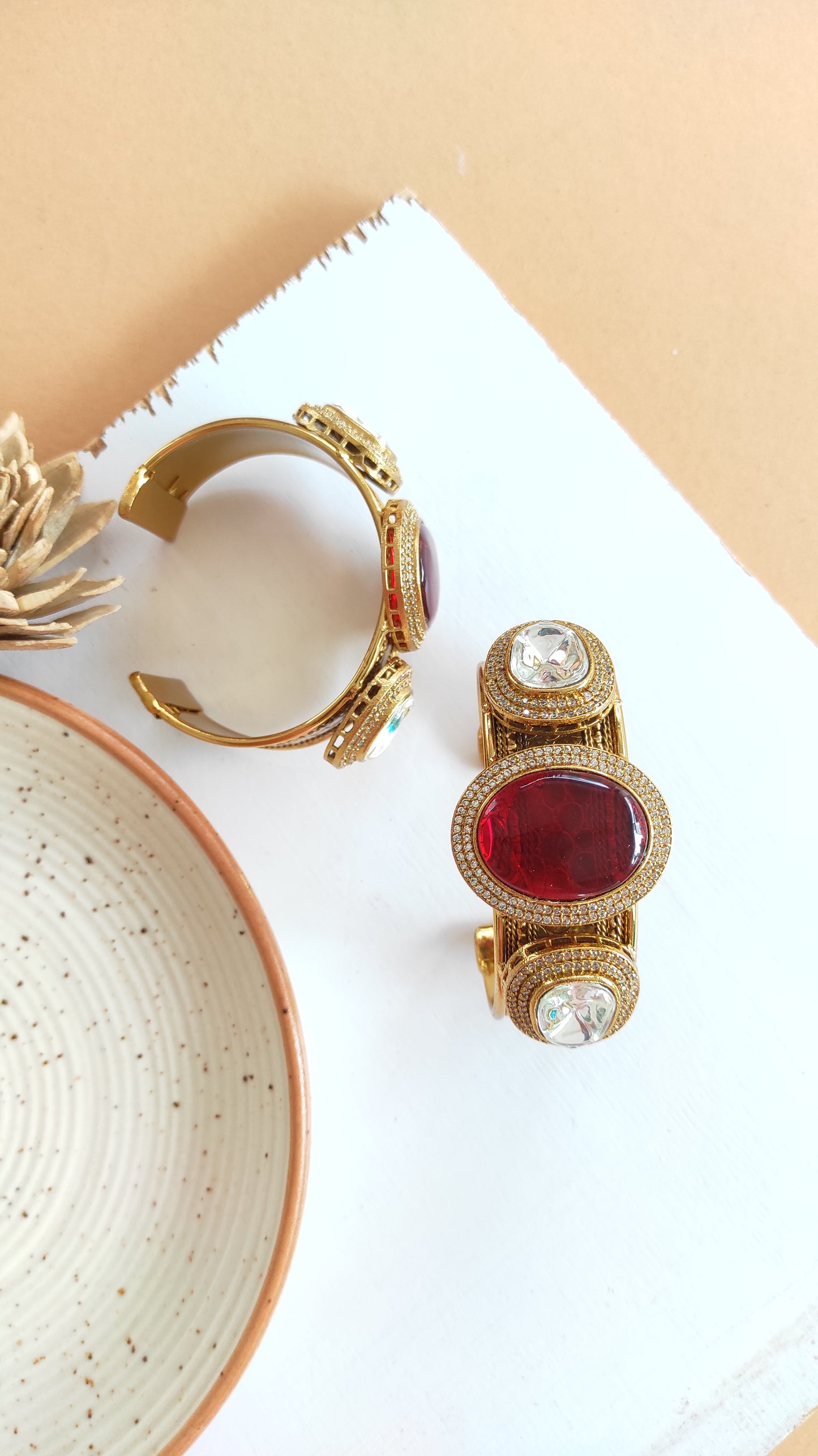 Rajwadi Red kada bangle