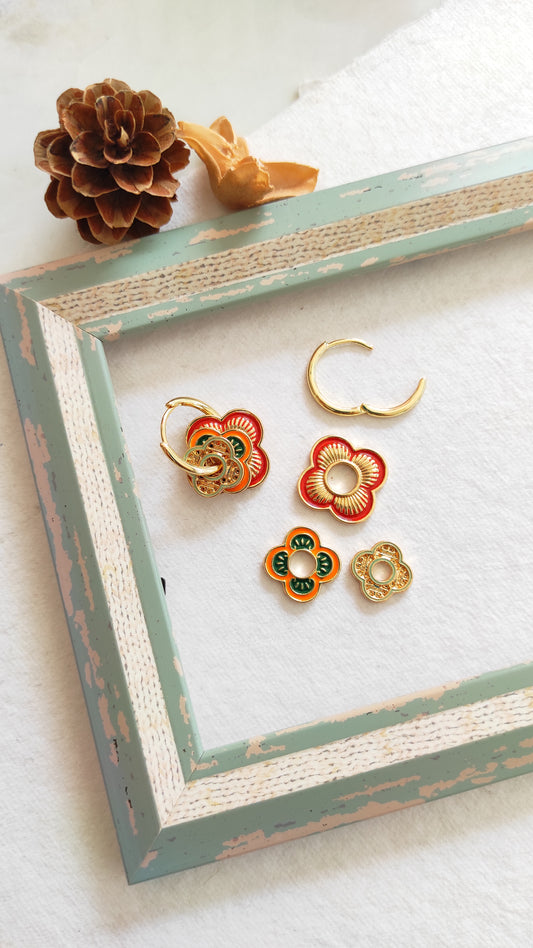 Moroccan Enameled Hoops 003