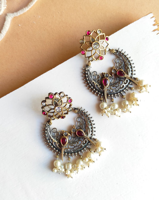Diya dualtone chandbali earrings