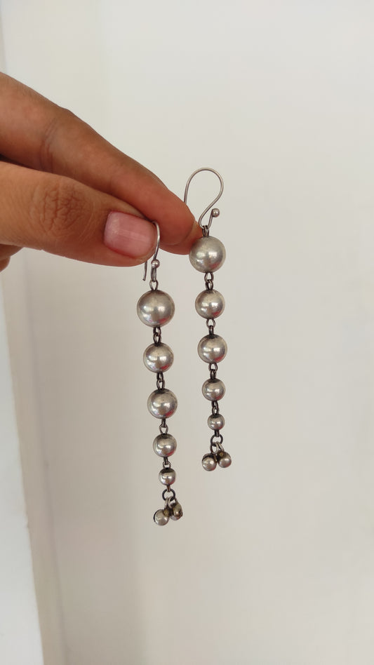 Kavita silver look alike hook earrings