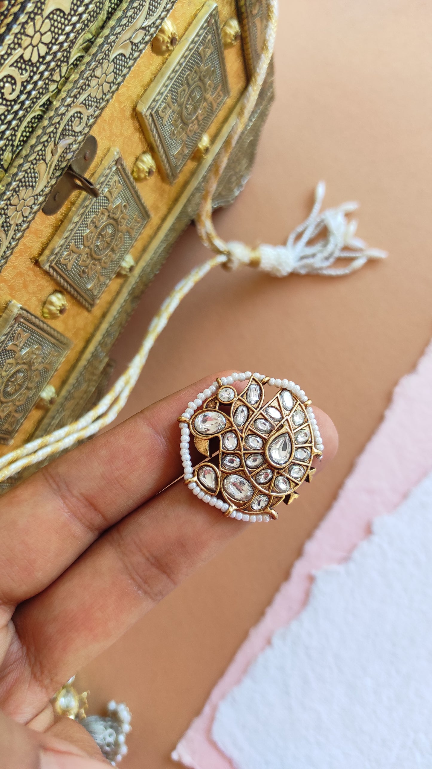 Kundan Antique gold choker set