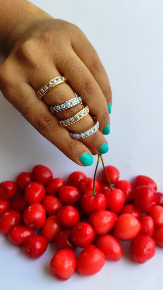 Diamond Studded Hoops