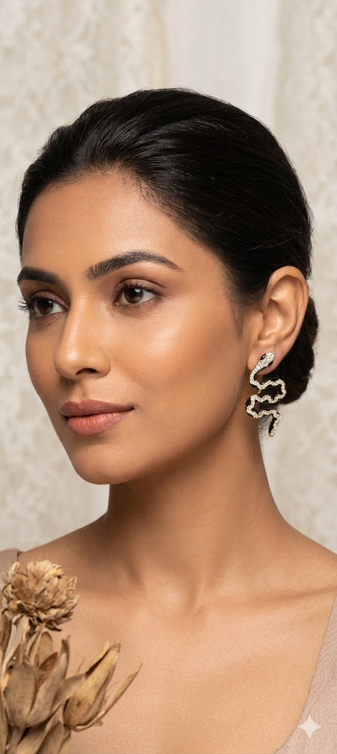 Quirky Snake Stud Earrings