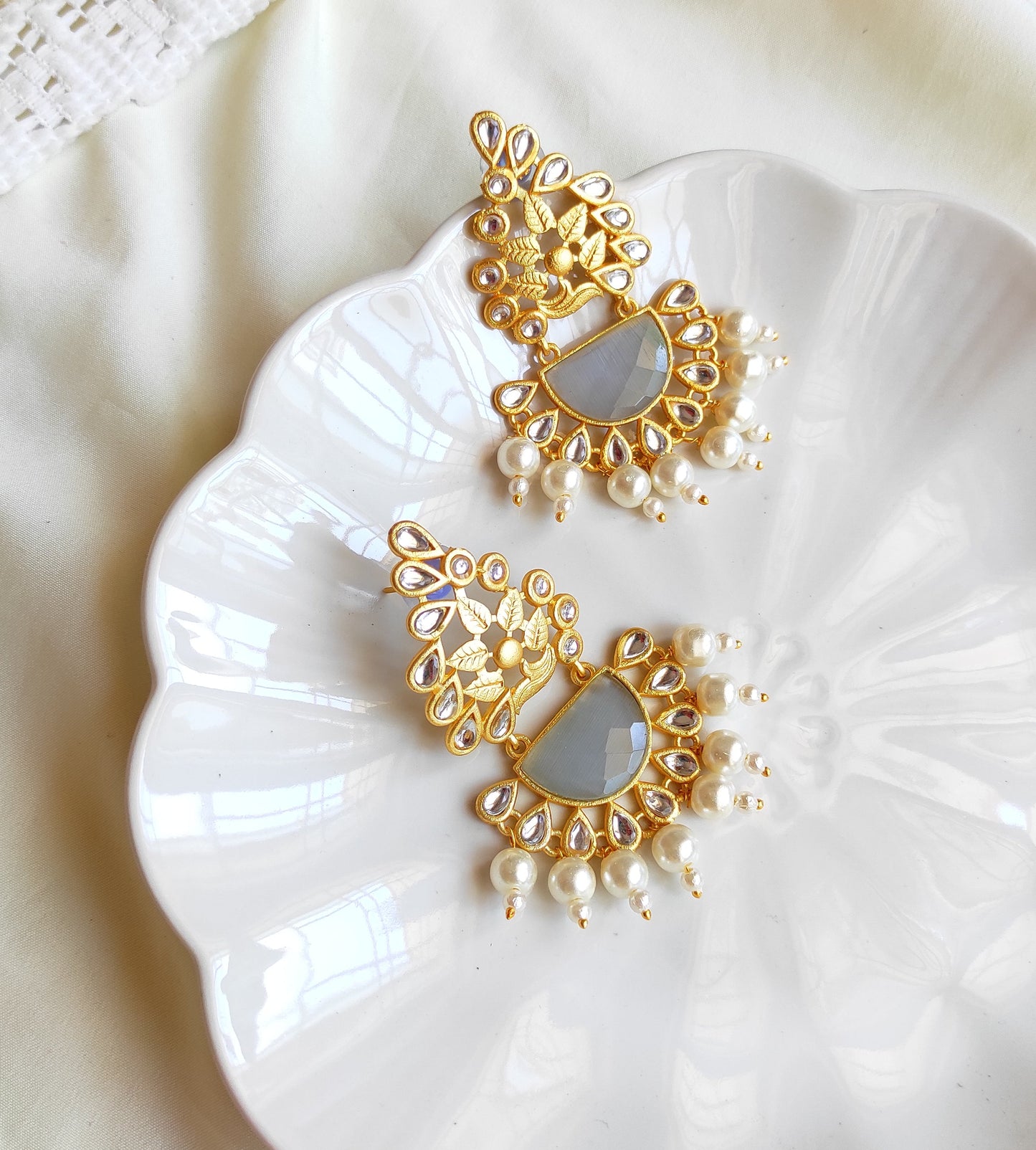 Diya monalisa stone earrings