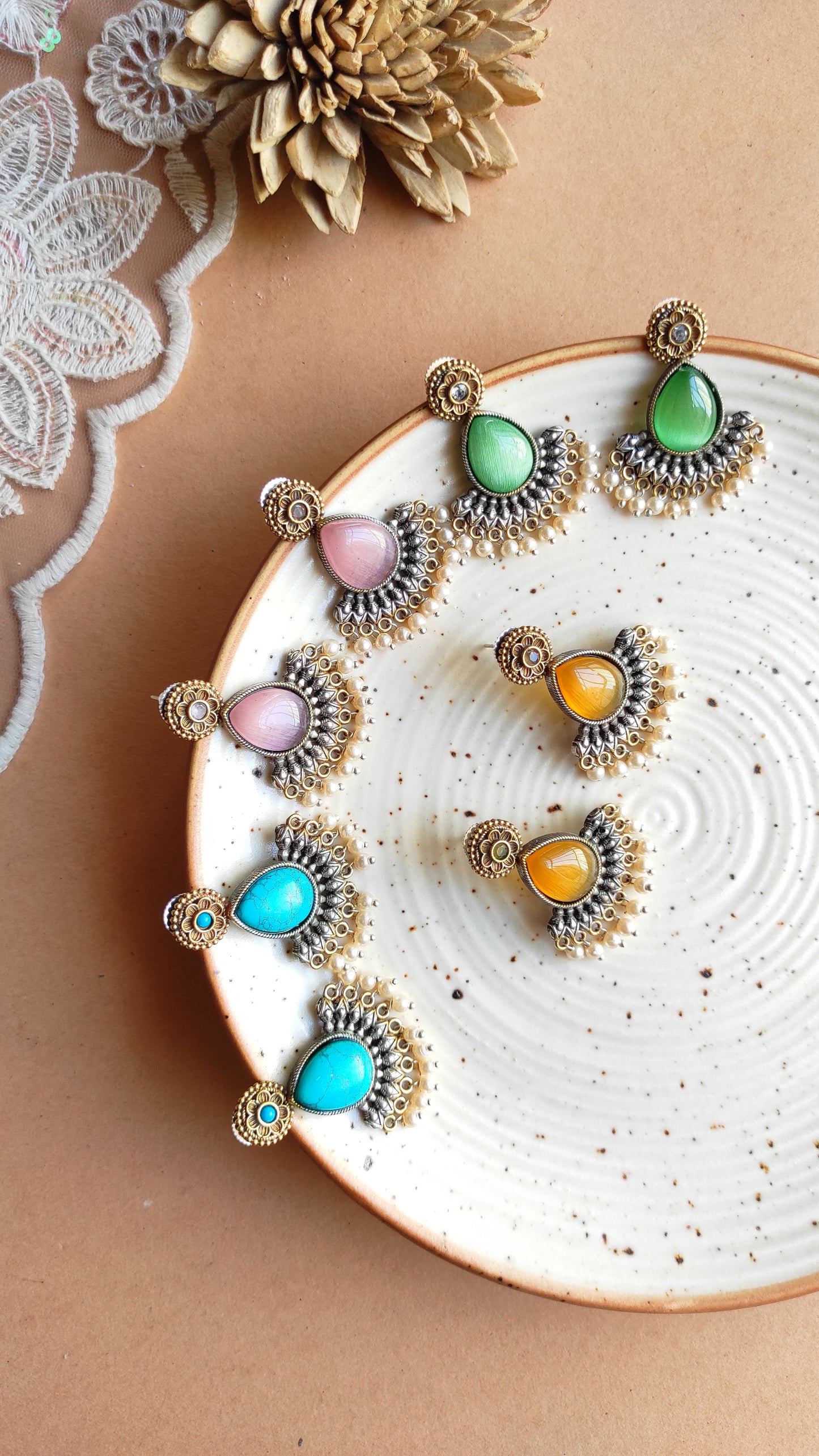 Vrushali drop studs earrings