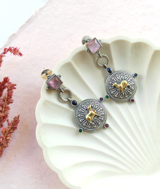 Nandi dualtone earrings