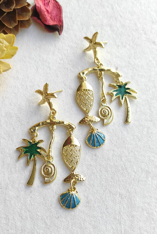 Quirky Sandy Beach Earrings