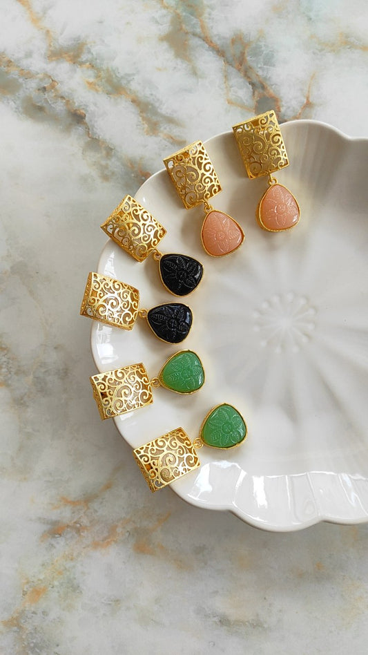 Barikee golden earrings