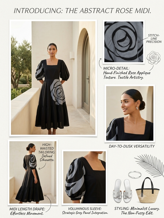 Black Rosette Dress