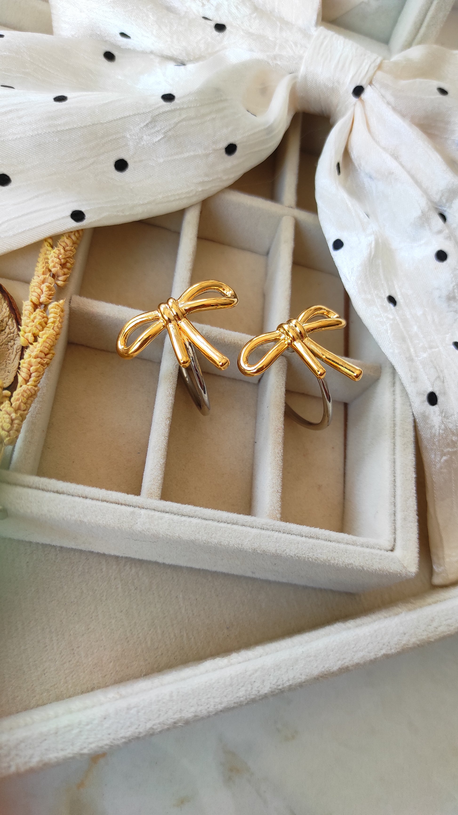 Hoop Style Bow earrings