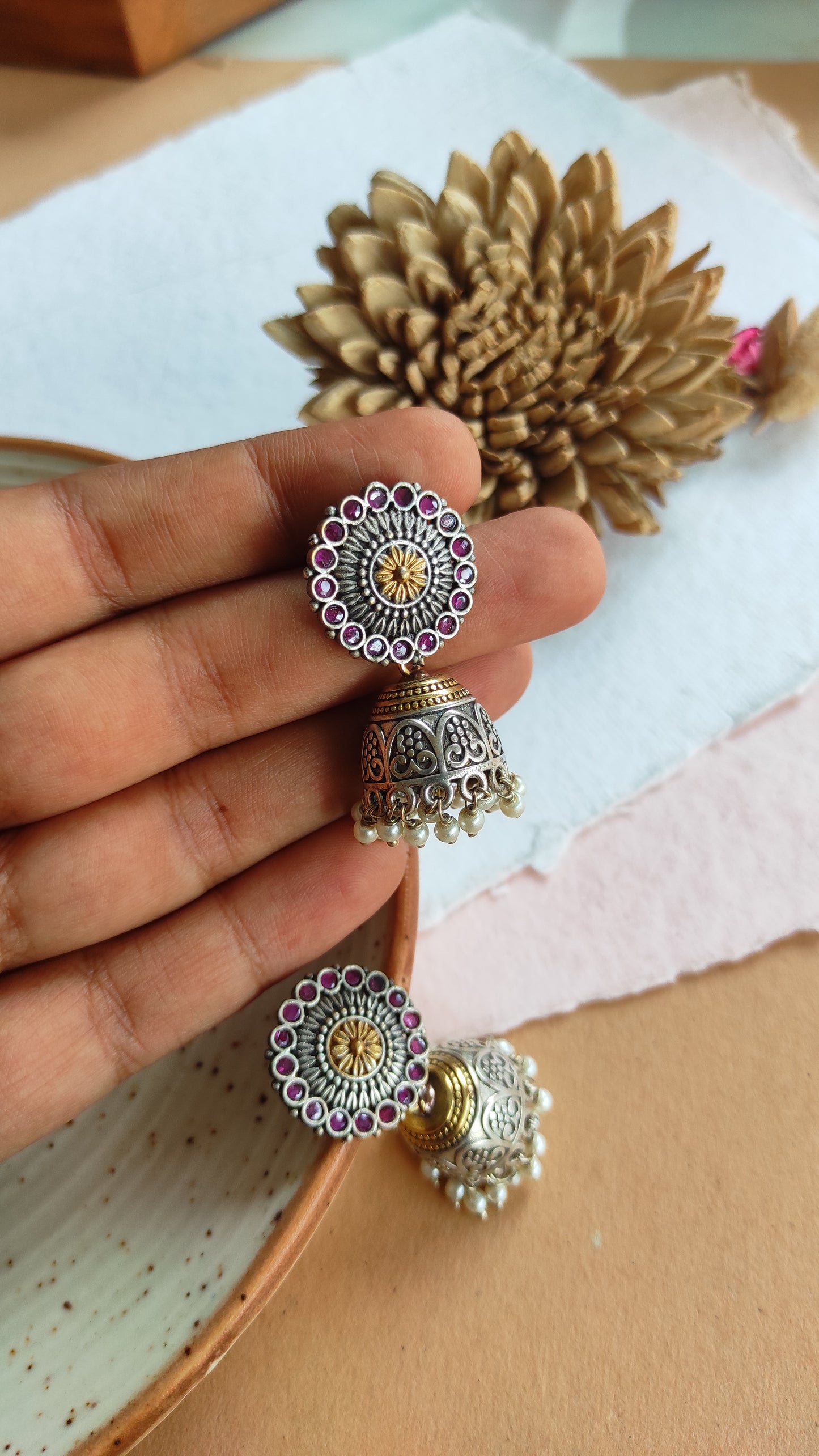 Tarini dualtone jhumka
