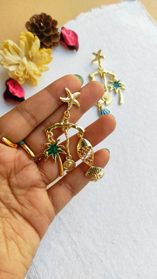 Quirky Sandy Beach Earrings