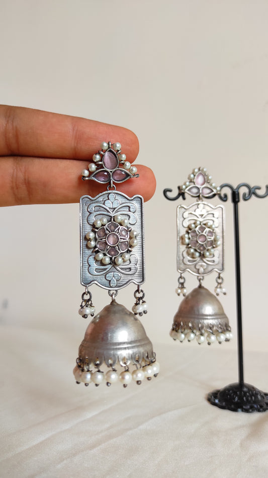 Rhea silver lookalike Jhumka