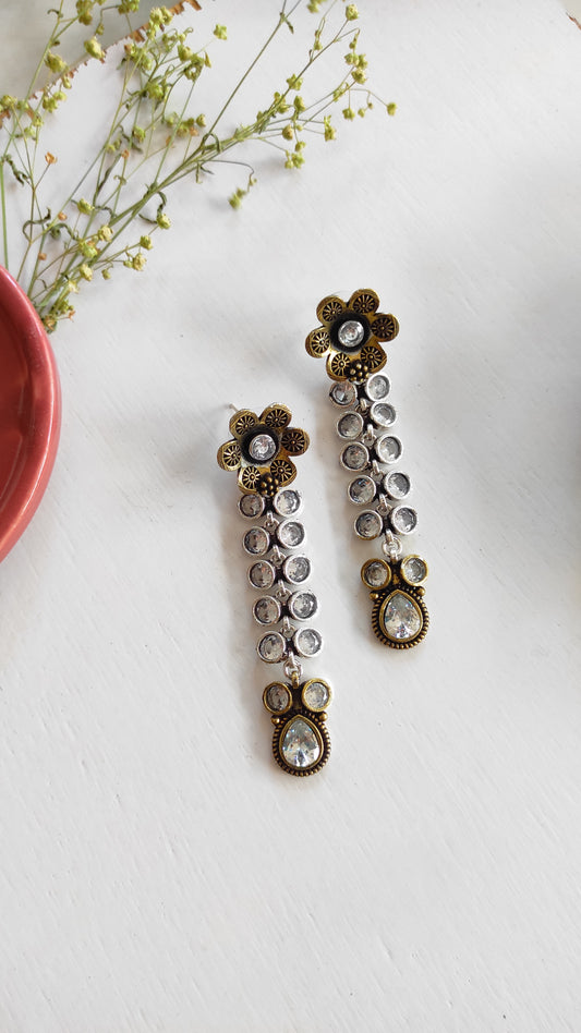 Kriti antique dualtone earrings