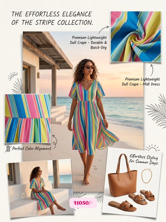 Colorful Striped Dress